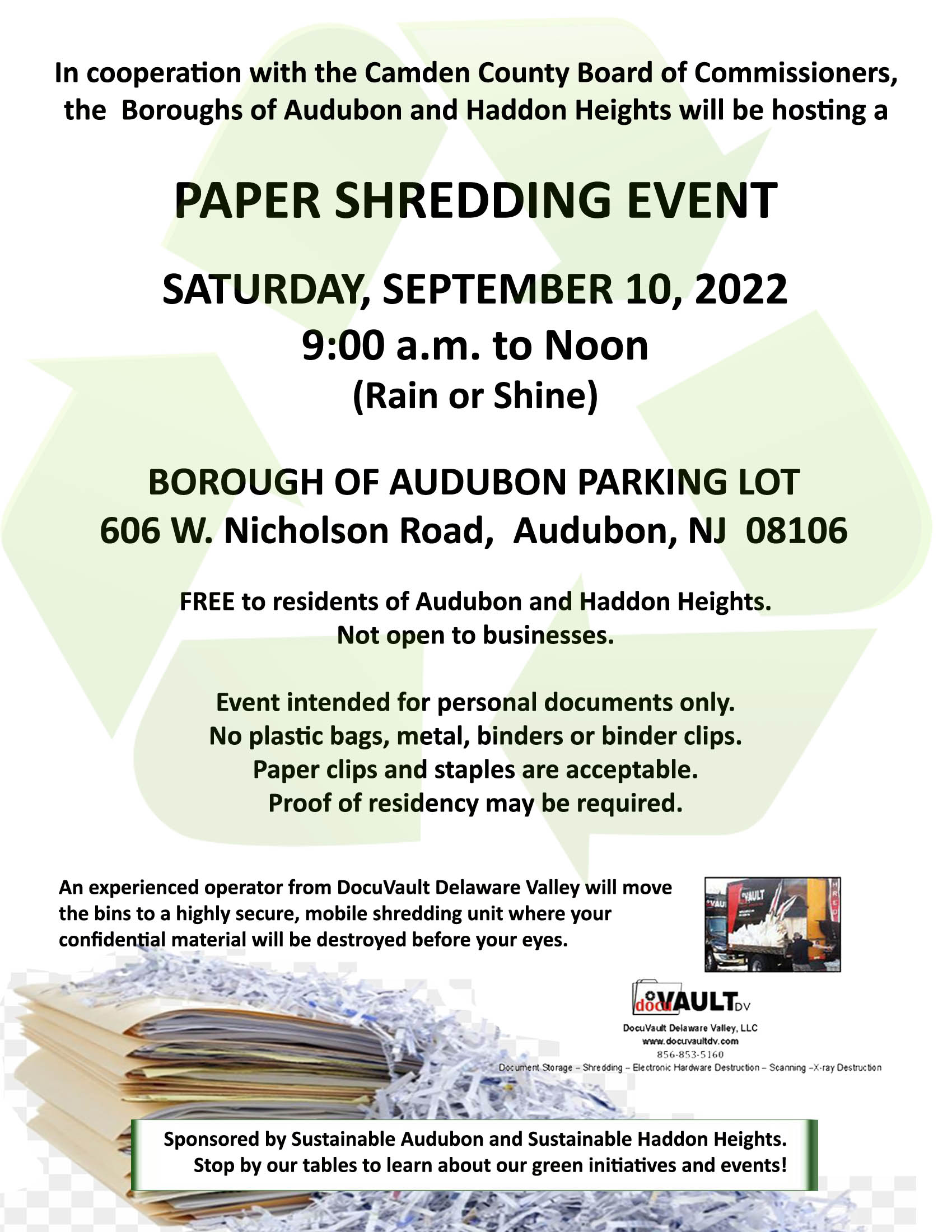 2022 Shredding Event Sustainable Audubon